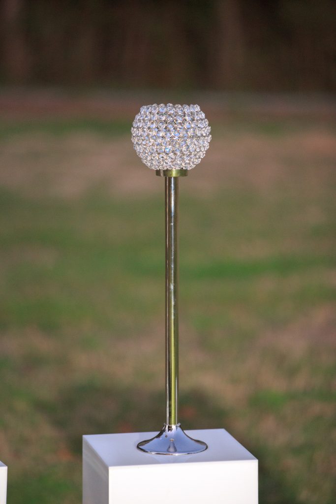 CRYSTAL GLOBE CANDLE HOLDER ACE EVENT RENTALS