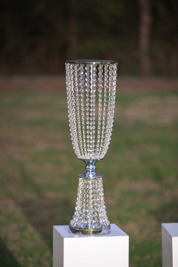 31.5 in. Crystal Beaded Vase